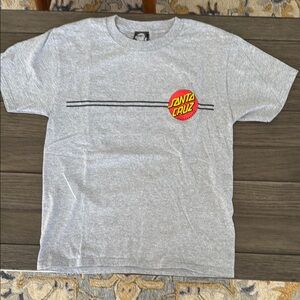 5/$20 Santa Cruz Skateboards Gray T-Shirt, sz S, unisex. Worn once, washed once.